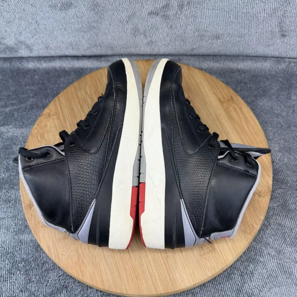 Jordan Air Jordan 2 Retro Shoes Boys Size 3Y Black Gray Basketball DQ8564-001